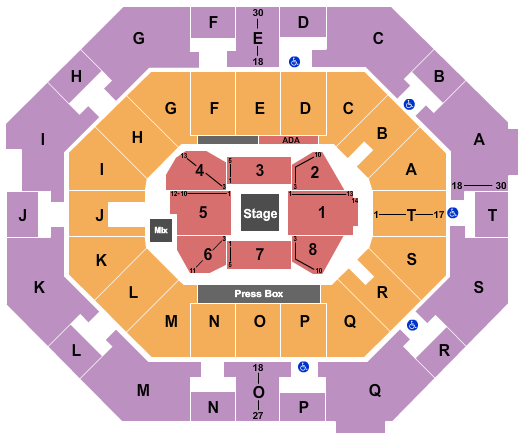 UNO Lakefront Arena Bert Kreischer Seating Chart